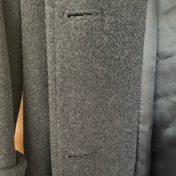 Jones NY Singel Breasted Long Wool Coat | Size 4P | Charcoal Gray - Picture 5 of 7